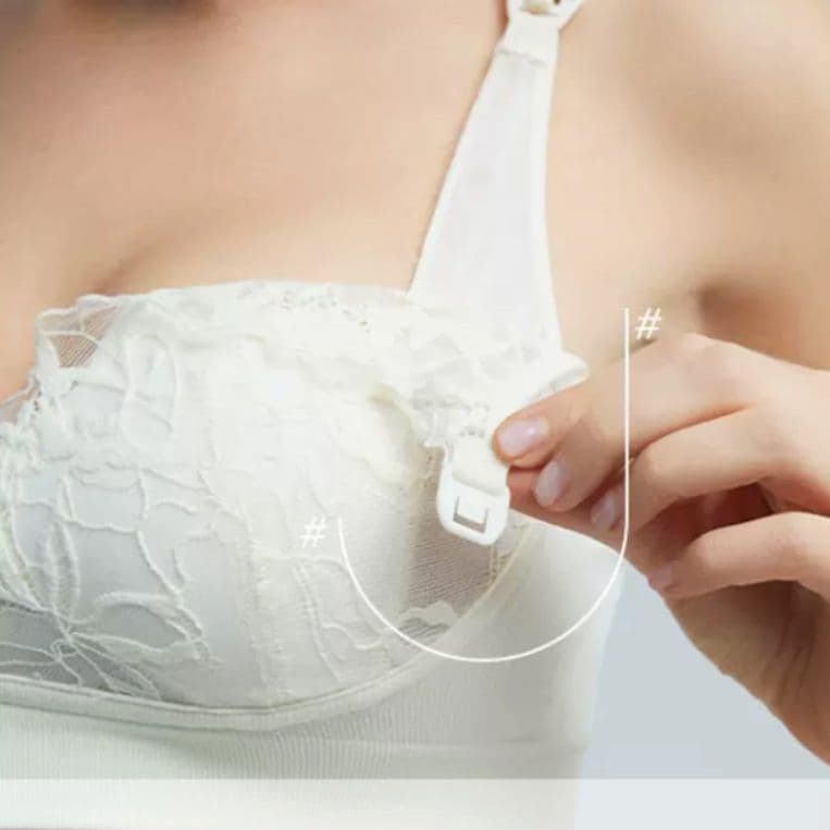 華やか総レース授乳対応ナイトブラ